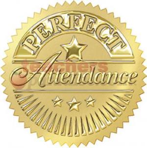 award seal perfect attendance
