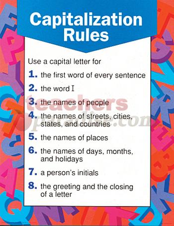 Capitalization and punctuation homework help