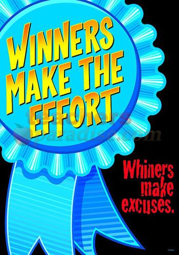 Poster on Winners Make The Effort Poster From Teachersparadise Com Teacher