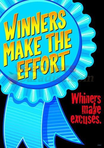 Poster on Winners Make The Effort Poster From Teachersparadise Com   Teacher