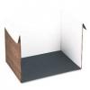 Corrugated Study Carrel Woodgrain Print, 6/Carton, 25w x 18d x 17h