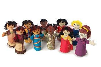 Multicultural Puppets Set Of 10