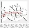 Stencil-Cut Snowflakes Border
