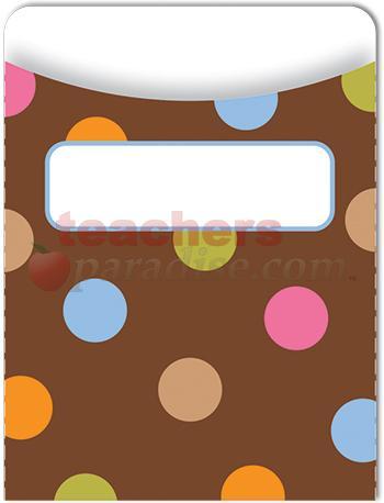 Dots On Chocolate Library Pockets