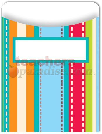 Stripes & Stitches Library Pockets
