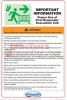 First Responder Evacuation Protocol Sign