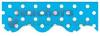 Polka Dot Border Trim - Aqua