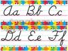 Jigsaw Alpha Cursive/Mod Bulletin Board Sets