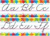 Jigsaw Alpha Cursive/Zaner-Bloser Bulletin Board Sets
