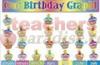 Bulletin Boards Our Birthday Graph 32 Cupcakes Write-On/Wipe-Off