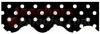 Polka Dot Border Trim - Black