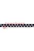 Black With White Paw Prints Border Trim