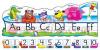 Pool Party Pals Alphabet Line Std Manuscript Bulletin Boards