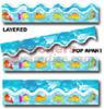 Pop-Apart Border Fish & Waves 36' L