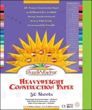 Sunworks 12x18 Bright Green 50ct Construction Paper Sunworks 12x18 Bright Green 50ct Construction Paper