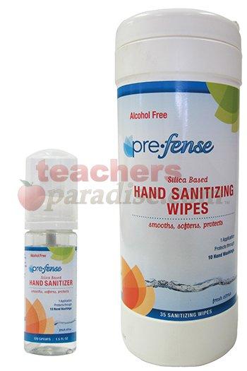 Prefense Wipes & 1.5oz Combo Hand Sanitizer