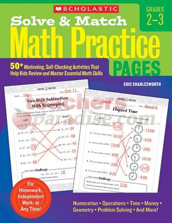 Solve & Match Gr 2-3 Math Practice Pages