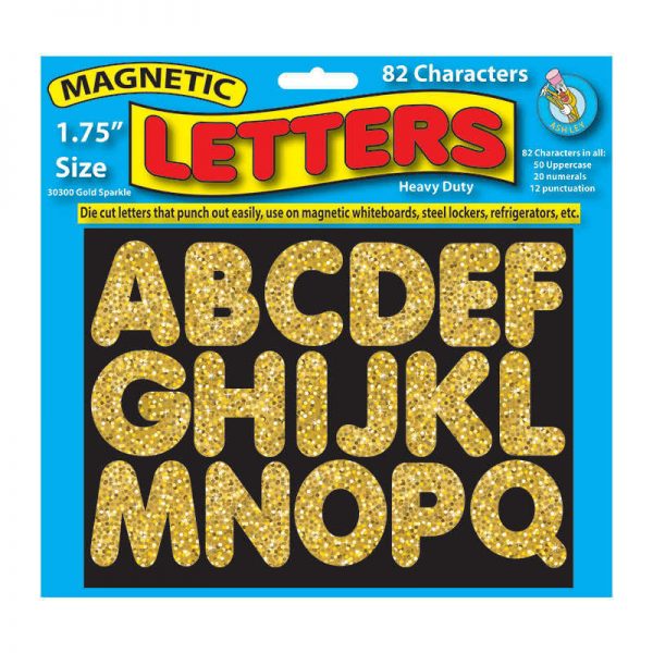 ASHLEY PRODUCTIONS 1 3/4IN MAGNETIC LETTERS GOLD SPARKLE ASH30300