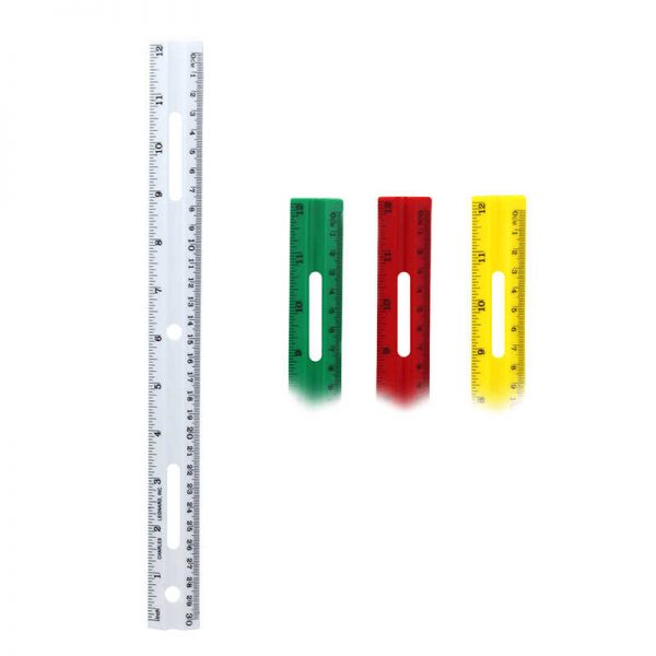 CHARLES LEONARD 12IN PLASTIC RULER ASSORTED COLORS CHL77412