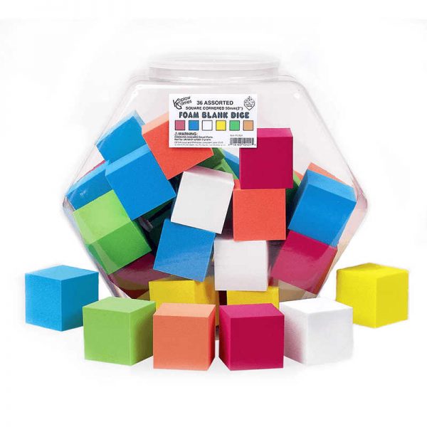 KOPLOW GAMES INC. 2IN FOAM BLANK DICE 36/TUB KOP12421