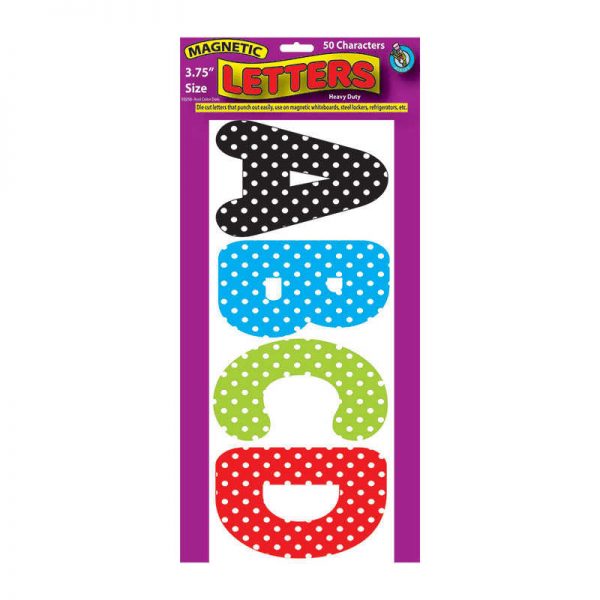 ASHLEY PRODUCTIONS 3 3/4IN ASST COLOR DOTS DESIGNER MAGNETIC LETTERS ASH10258