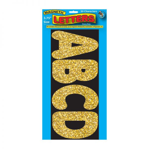 ASHLEY PRODUCTIONS 3 3/4IN MAGNETIC LETTERS GOLD SPARKLE ASH30370