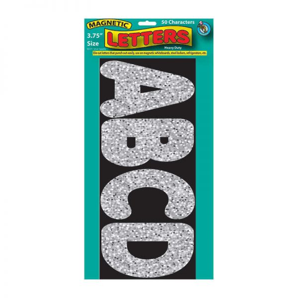 ASHLEY PRODUCTIONS 3 3/4IN MAGNETIC LETTERS SILVER SPARKLE ASH30371