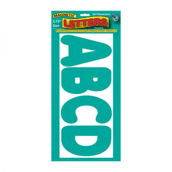 ASHLEY PRODUCTIONS 3 3/4IN MAGNETIC LETTERS TURQUOISE ASH10254