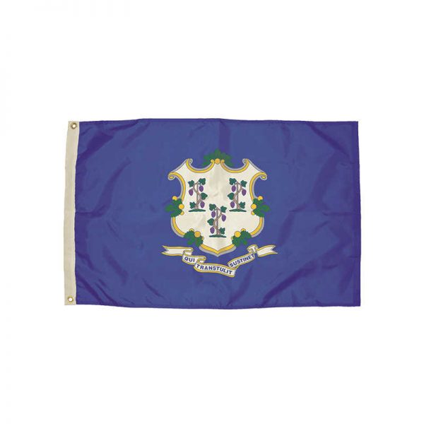 FLAGZONE LLC 3X5 NYLON CONNECTICUT FLAG HEADING AND GROMMETS FZ-2062051