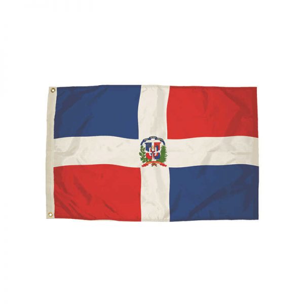 FLAGZONE LLC 3X5 NYLON DOMINICAN REPUBLIC FLAG HEADING & GROMMETS FZ-3552051