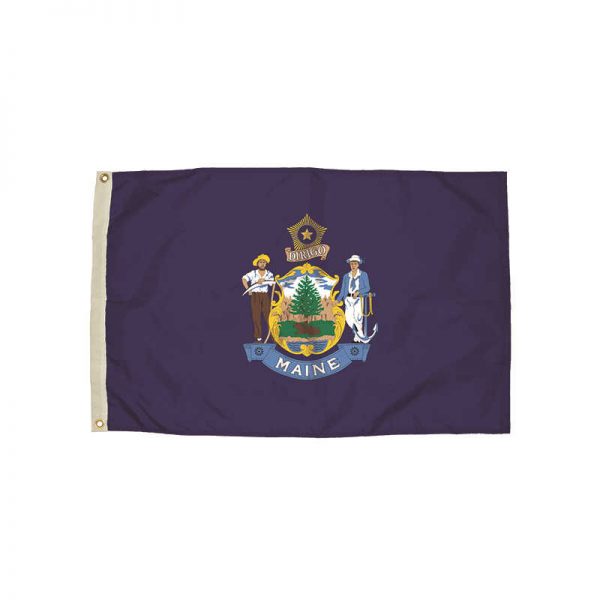 FLAGZONE LLC 3X5 NYLON MAINE FLAG HEADING & GROMMETS FZ-2182051