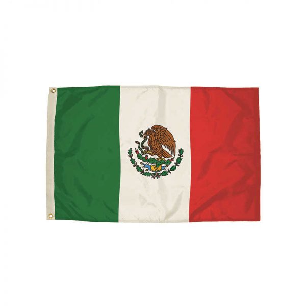 FLAGZONE LLC 3X5 NYLON MEXICO FLAG HEADING & GROMMETS FZ-4242051