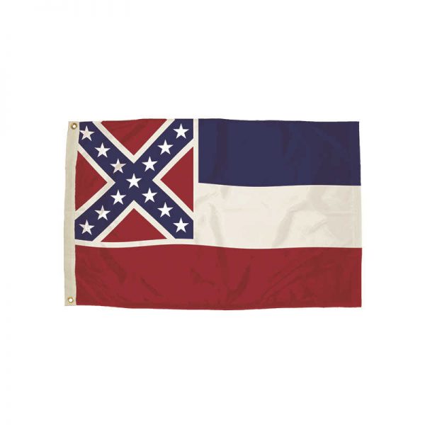 FLAGZONE LLC 3X5 NYLON MISSISSIPPI FLAG HEADING AND GROMMETS FZ-2232051