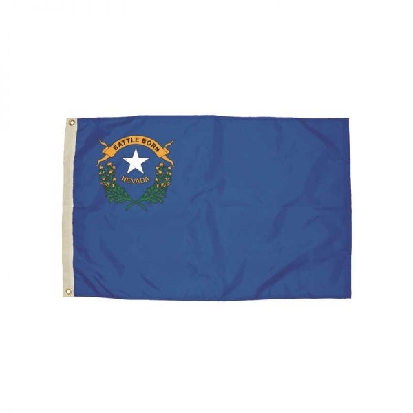 FLAGZONE LLC 3X5 NYLON NEVADA FLAG HEADING & GROMMETS FZ-2272051