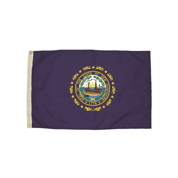FLAGZONE LLC 3X5 NYLON NEW HAMPSHIRE FLAG HEADING & GROMMETS FZ-2282051