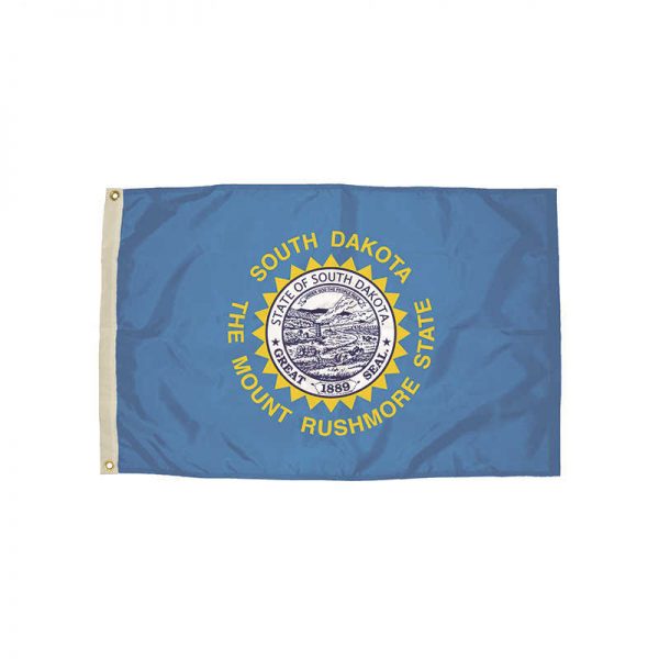 FLAGZONE LLC 3X5 NYLON SOUTH DAKOTA FLAG HEADING AND GROMMETS FZ-2402051