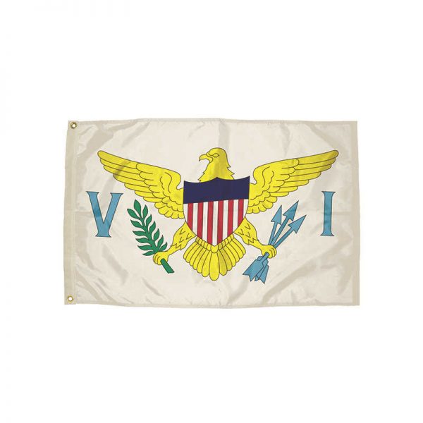 FLAGZONE LLC 3X5 NYLON US VIRGIN ISLAND FLAG HEADING & GROMMETS FZ-2652051