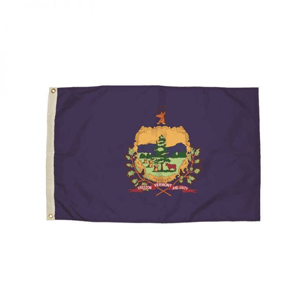 FLAGZONE LLC 3X5 NYLON VERMONT FLAG HEADING & GROMMETS FZ-2442051