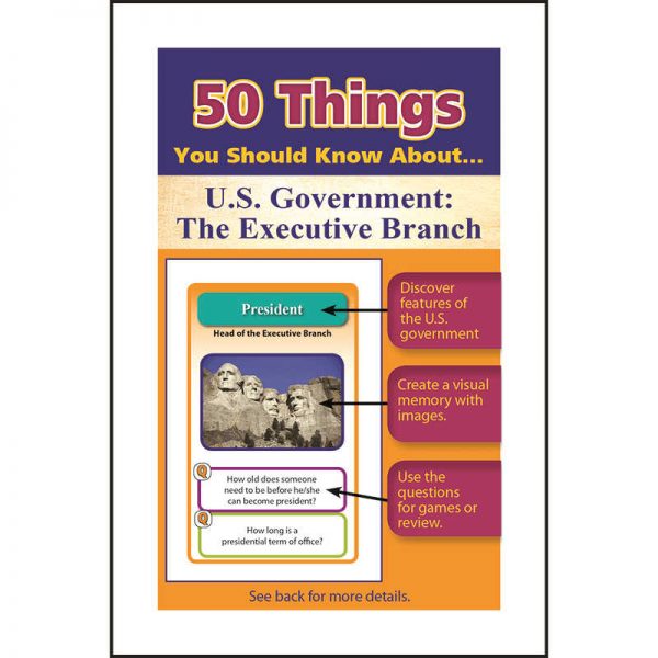 LORENZ CORPORATION / MILLIKEN 50 THINGS YOU SHOULD KNOW ABOUT US GOVERNMENT THE EXECUTIVE BRANCH LEP901130LE