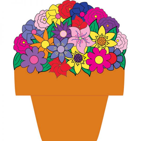 HYGLOSS PRODUCTS INC. 7IN FLOWER POT ACCENTS HYG33736