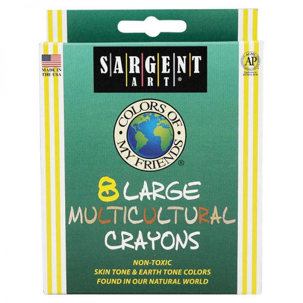 SARGENT ART INC. 8CT COLOR OF MY FRIENDS LARGE MULTICULTURAL CRAYON SAR350581