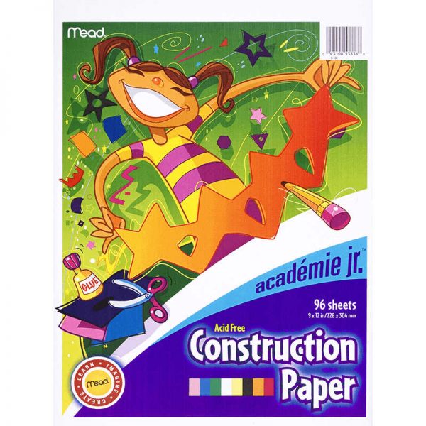 MEAD PRODUCTS LLC ACADEMIE JR CONSTRUCTION PAPER MEA53336