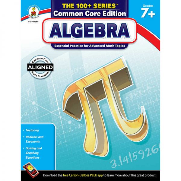 CARSON DELLOSA ALGEBRA BOOK GRADES 7 & UP CD-704385