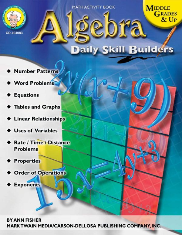 CARSON DELLOSA Algebra (Middle Grades & Up) Book CD-404083