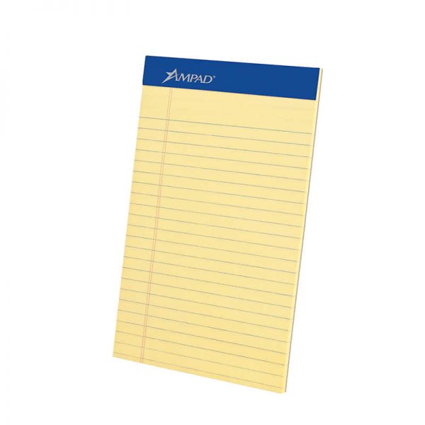TOPS PRODUCTS AMPAD PERFORATED CANARY 5X8 PAD ESS20204