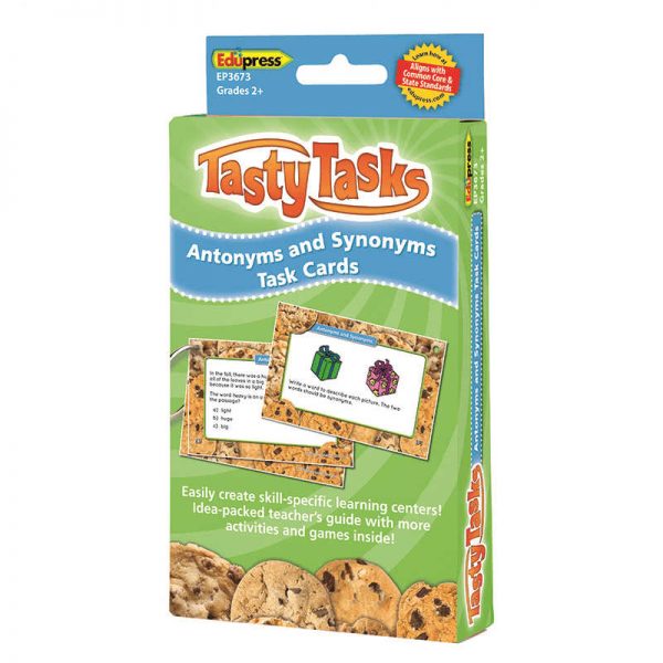 EDUPRESS ANTONYMS AND SYNONYMS LANGUAGE ARTS TASTY TASK CARDS EP-3673