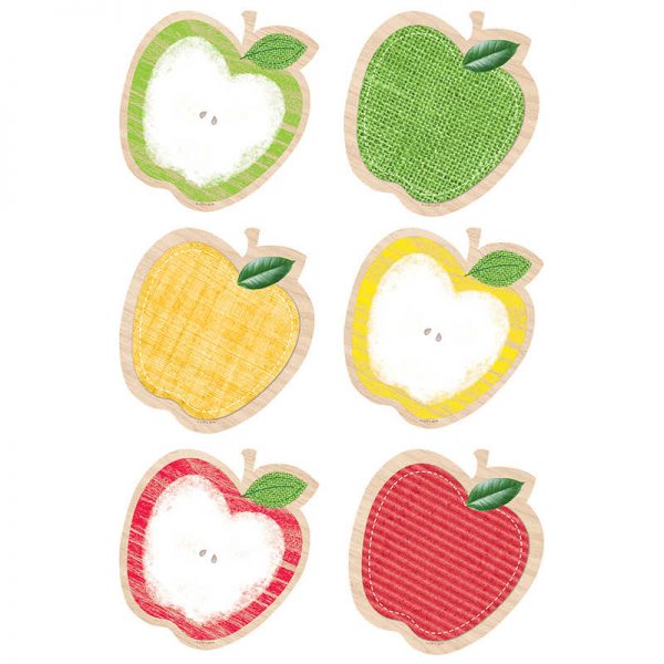 CREATIVE TEACHING PRESS APPLES 6IN CUT OUTS UPCYCLE STYLE CTP6591