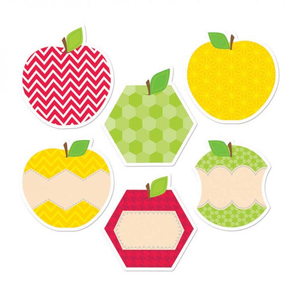 CREATIVE TEACHING PRESS APPLES 6IN DESIGNER CUT OUTS CTP0952