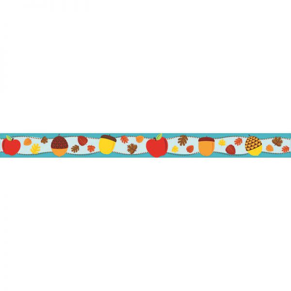 CARSON DELLOSA APPLES & ACORNS STRAIGHT BORDER CD-108229