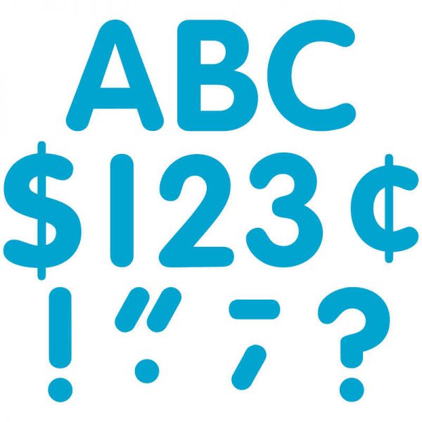 TEACHER CREATED RESOURCES AQUA CLASSIC FONT 4IN LETTERS UPPERCASE PACK TCR5385